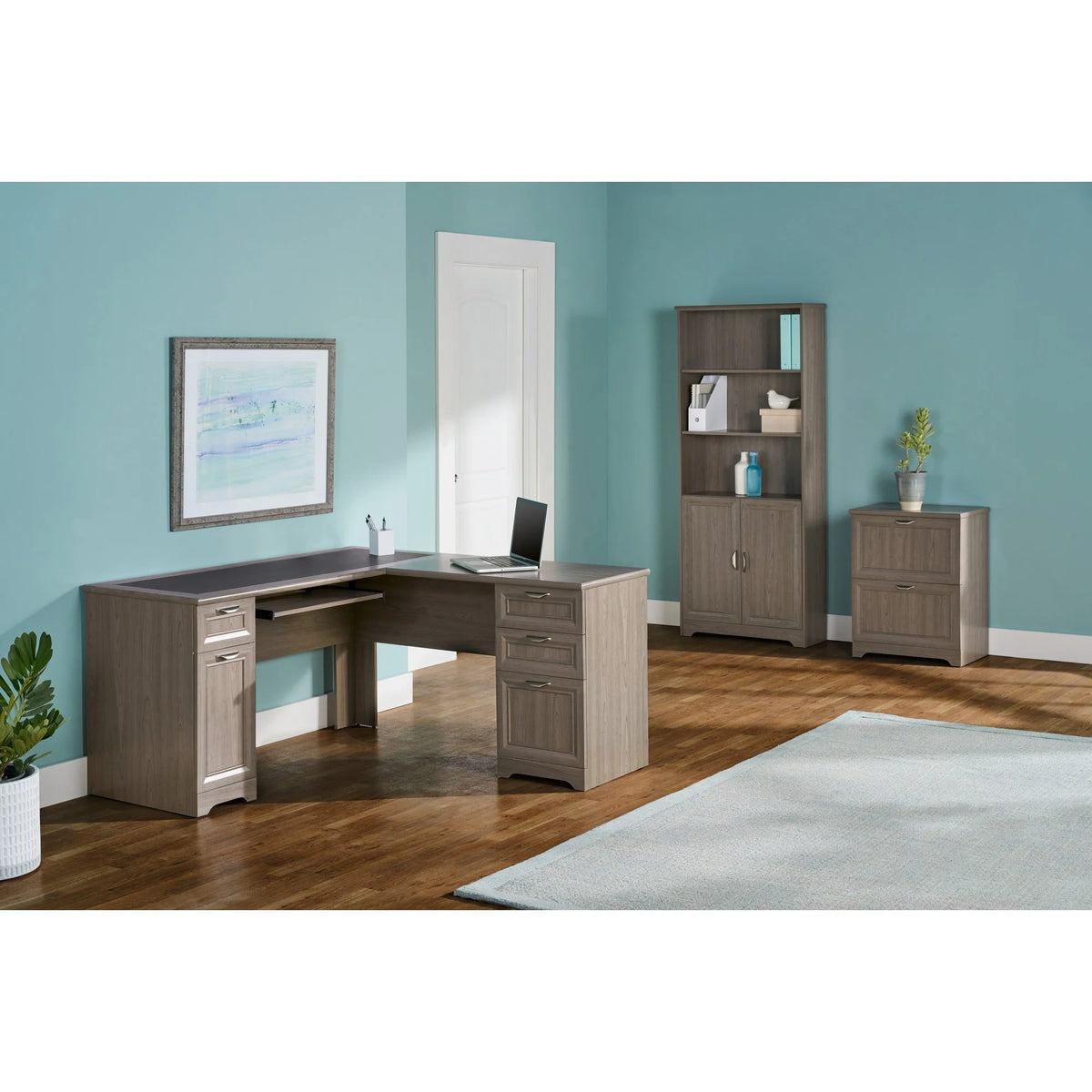Gray L-Shape Corner Desk M894