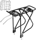 Rear Bicycle Rack with Luggage Clip & Cargo Net, Height Adjustable, 66lbs Capacity D9668
