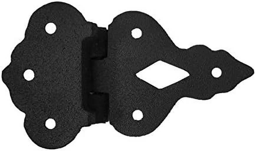 Black Wrought Iron Cabinet Hinge 3/8 In Offset Pack Of 2 U386