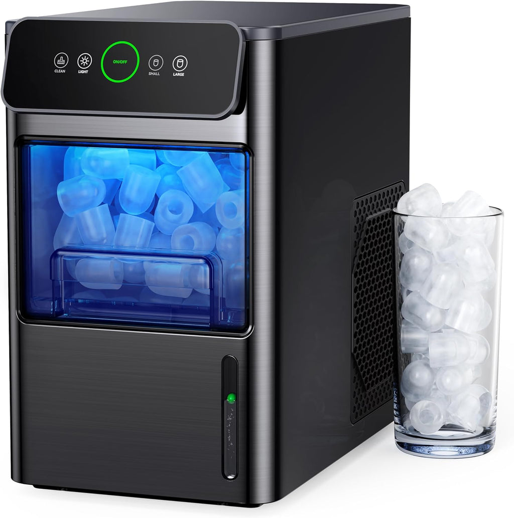 Portable Countertop Ice Maker with 2.6lbs Basket and Scoop, Stainless Steel S9067