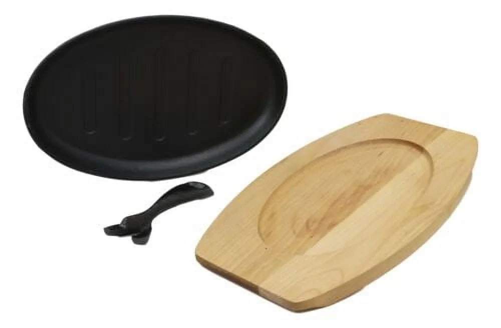 Enameled Cast Iron Fajita Skillet Set 10.5" W41694