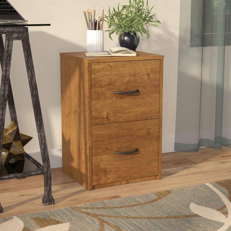2 Drawer File Cabinet Black Oak W86206