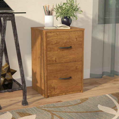 2 Drawer File Cabinet Black Oak W86206