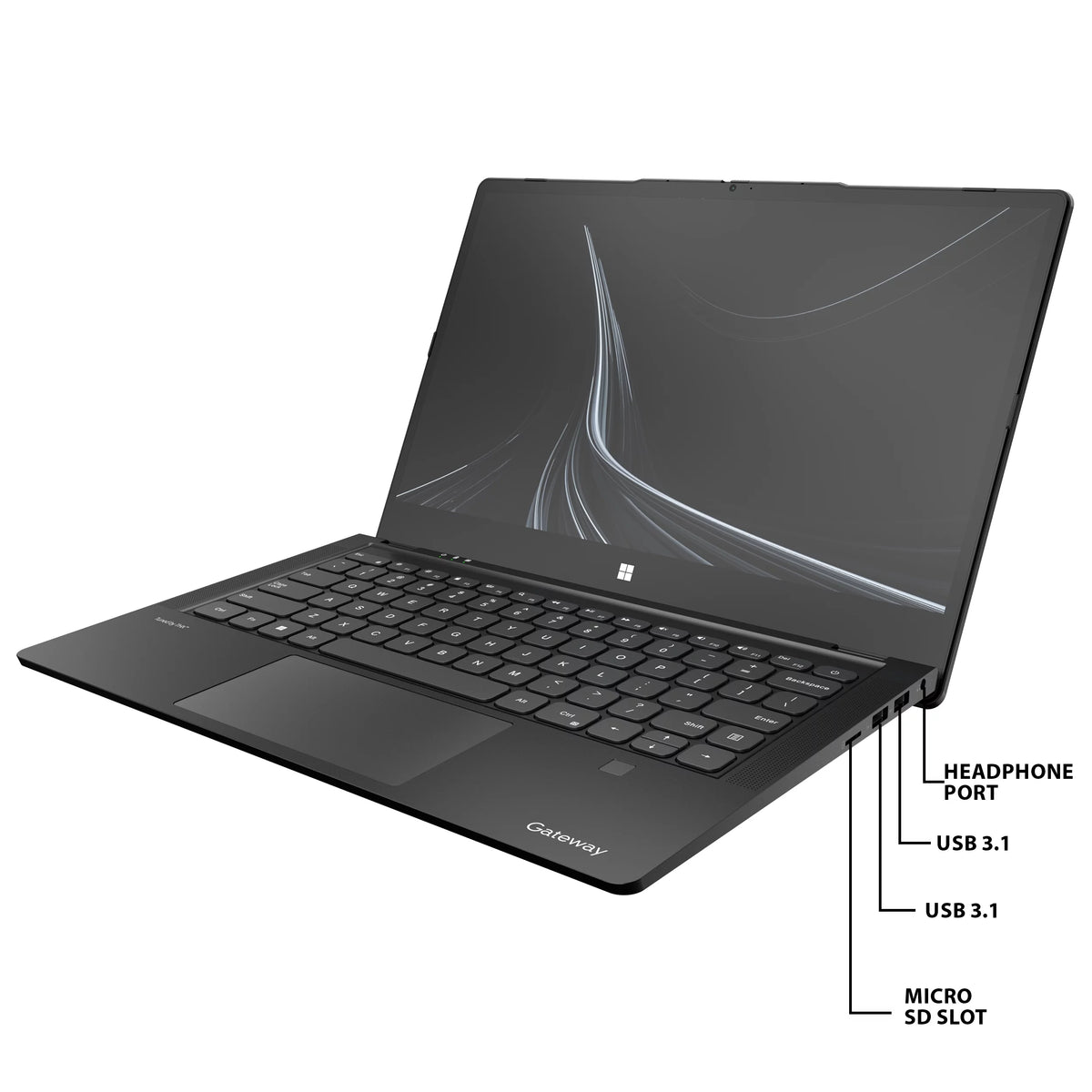 14.1" Ultra Slim Notebook FHD Touchscreen Intel Core i5 8GB RAM 512GB SSD Black Q2826