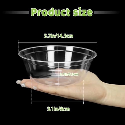 70 Pack 14oz Clear Plastic Bowls R13008