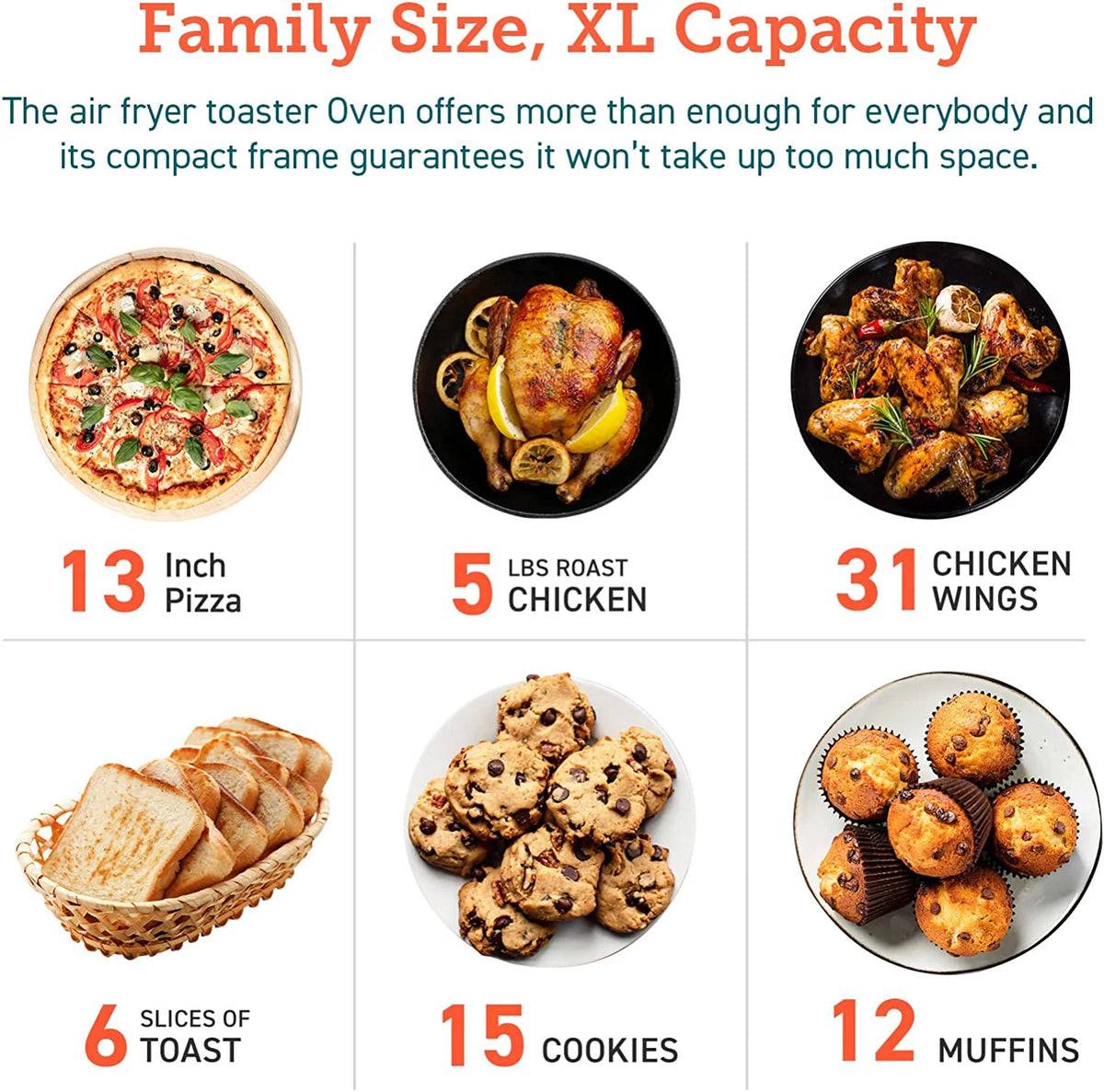 12-in-1 Convection Air Fryer Toaster Oven E388