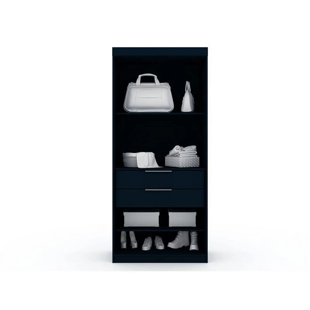 Blue Wood Sectional Corner Wardrobe Closet B131