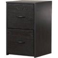 2 Drawer File Cabinet Black Oak W86206