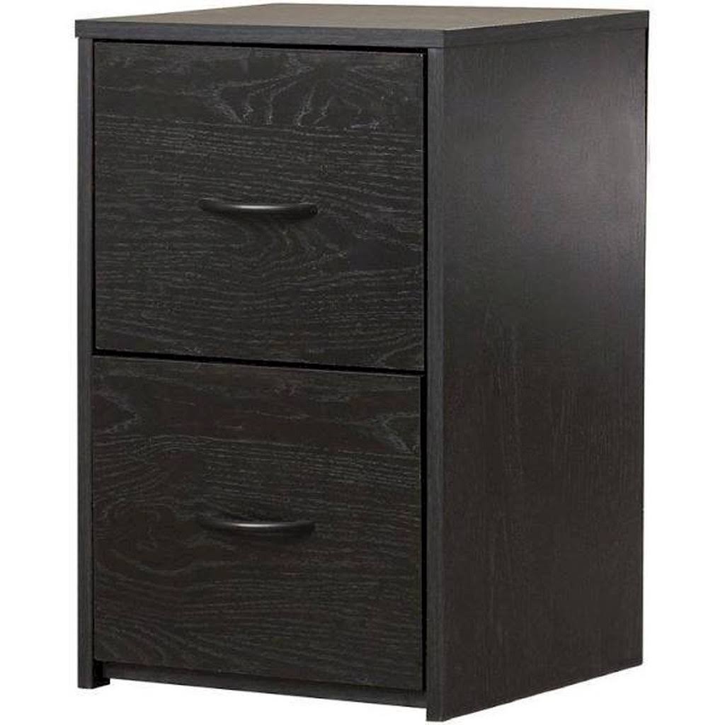 2 Drawer File Cabinet Black Oak W86206