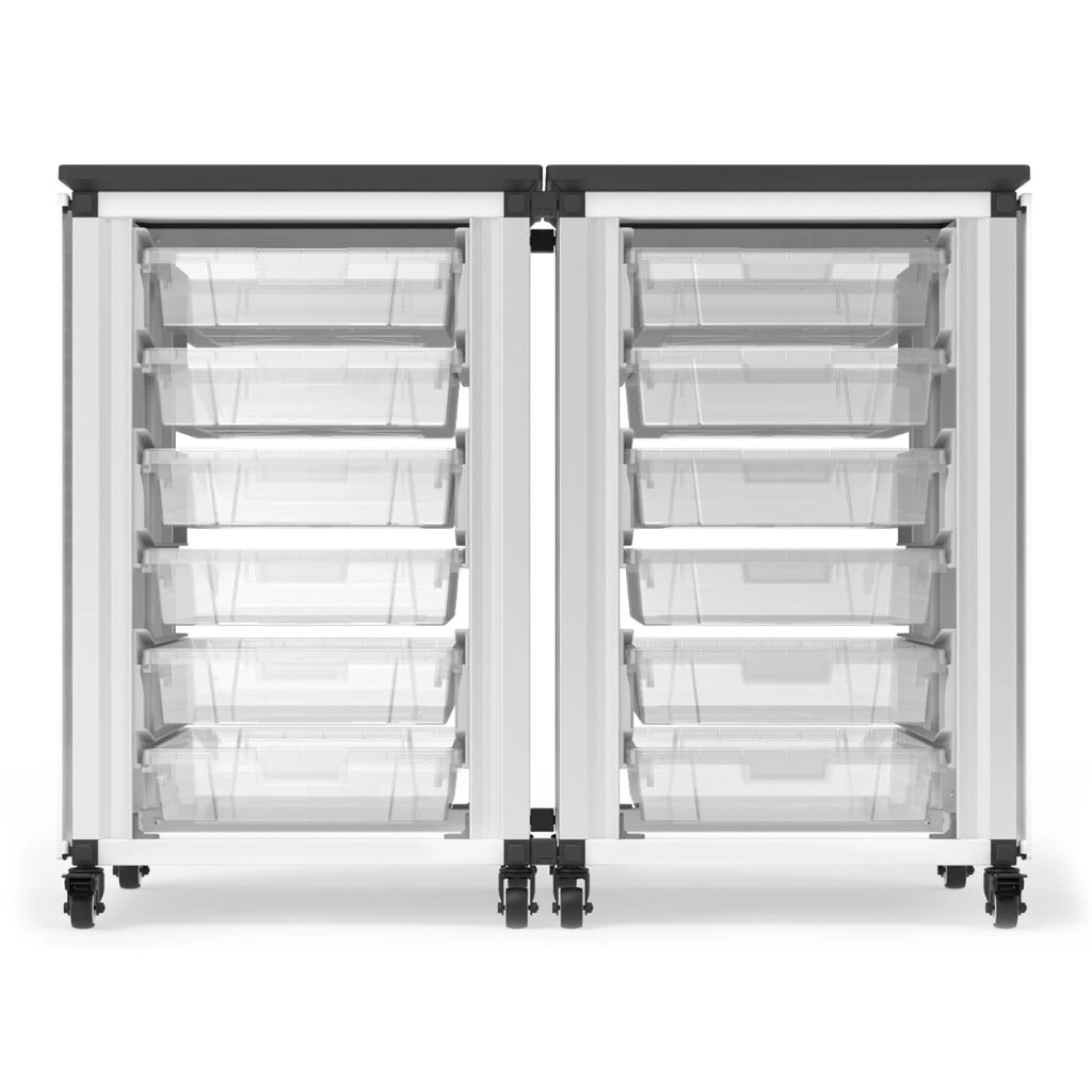 Modular Classroom Storage Cabinet with 12 Clear Bins V3549