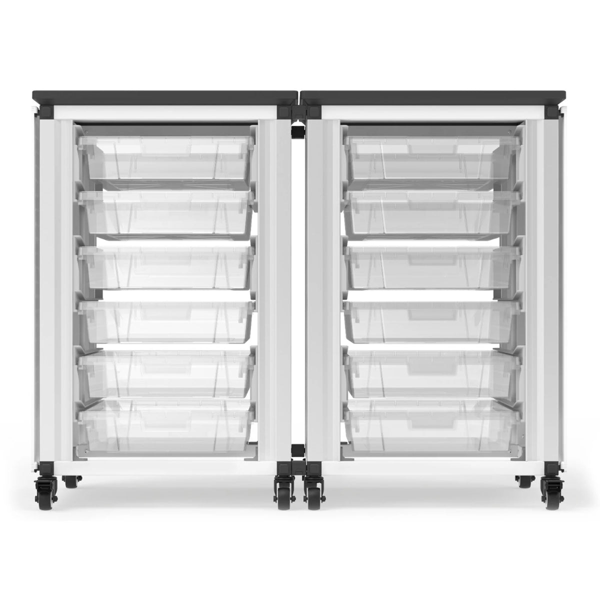 Modular Classroom Storage Cabinet with 12 Clear Bins V3549