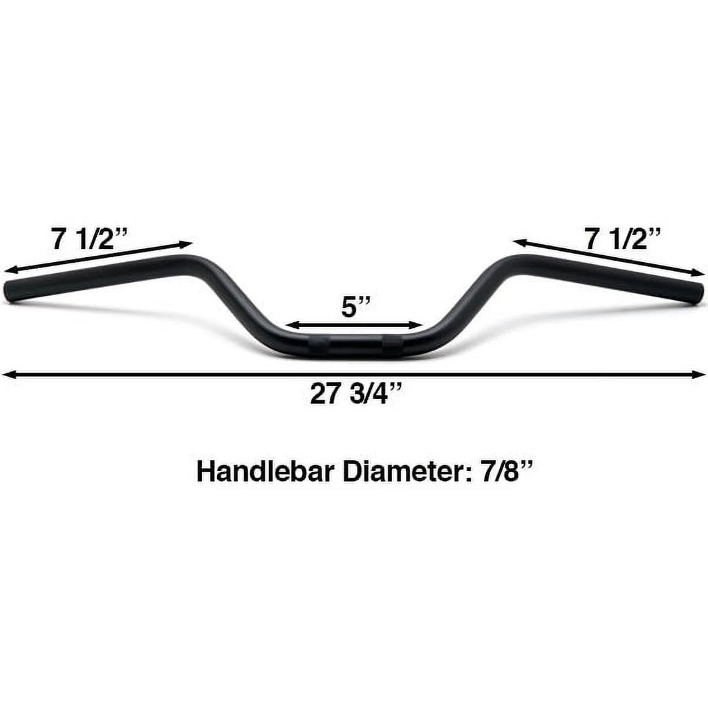 7/8" Black Motorcycle Handlebar L44770