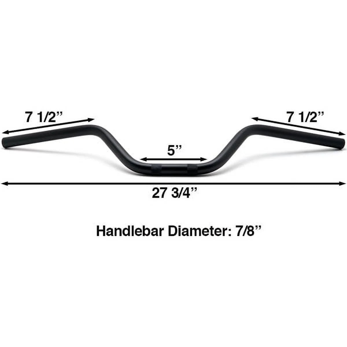 7/8" Black Motorcycle Handlebar L44770