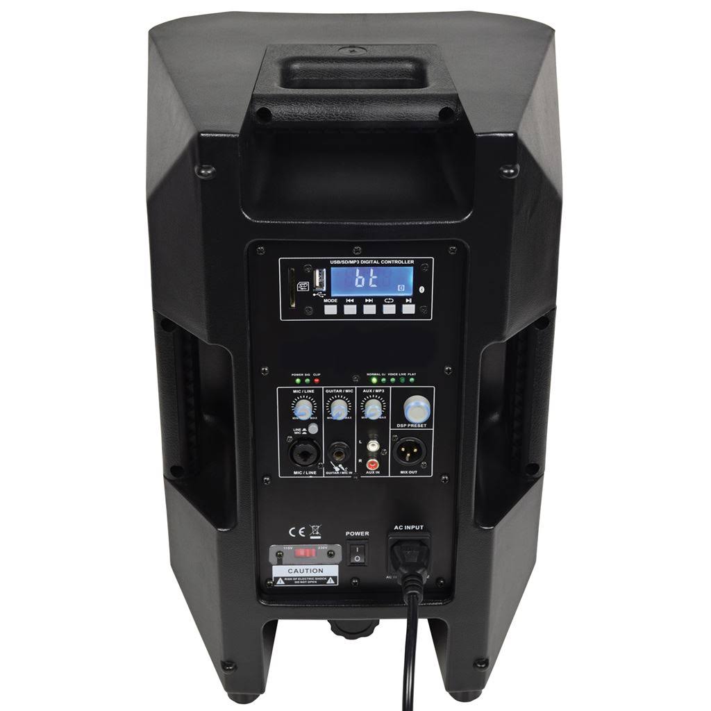 Full Range Active PA Speaker with Bluetooth, DSP, USB & SD D627