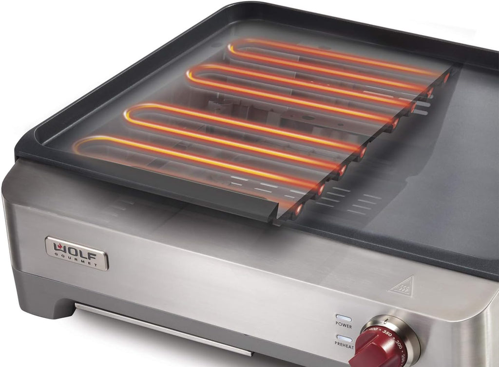 Nonstick Electric Griddle with Stainless Steel N437
