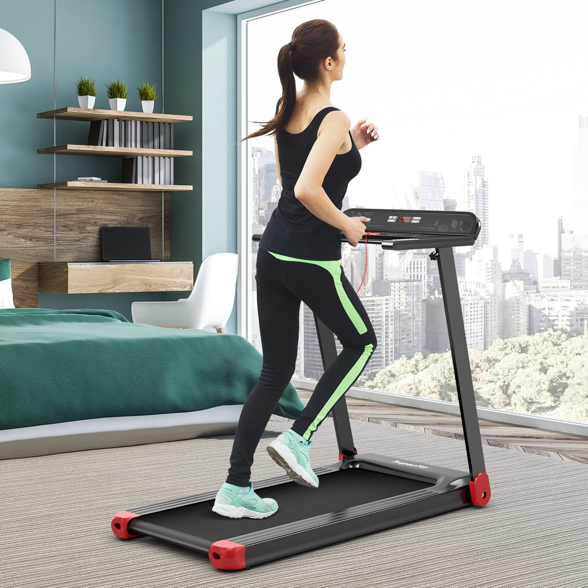 Electric Treadmill Compact Walking Running Machine I51479