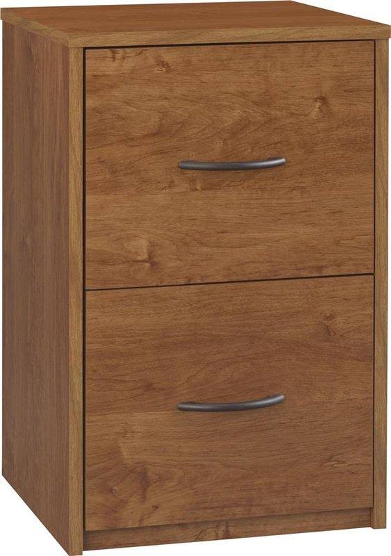 2 Drawer File Cabinet Black Oak W86206