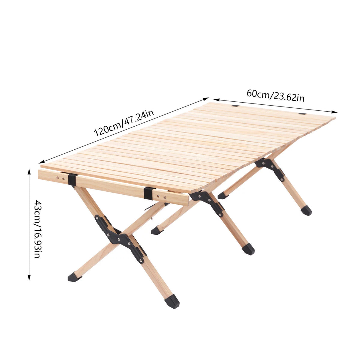120*60cm Wooden Portable Folding Camping Table A953