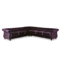 7 Seat Velvet Tufted Chesterfield Sectional V650952