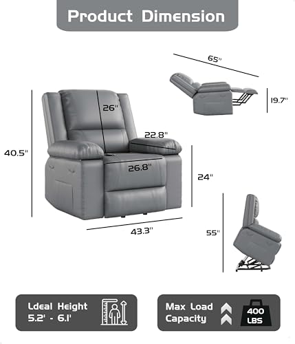 Power Lift Recliner Chair with Heat and Massage Z898180