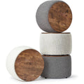 Storage Table Ottoman Gray White A30016
