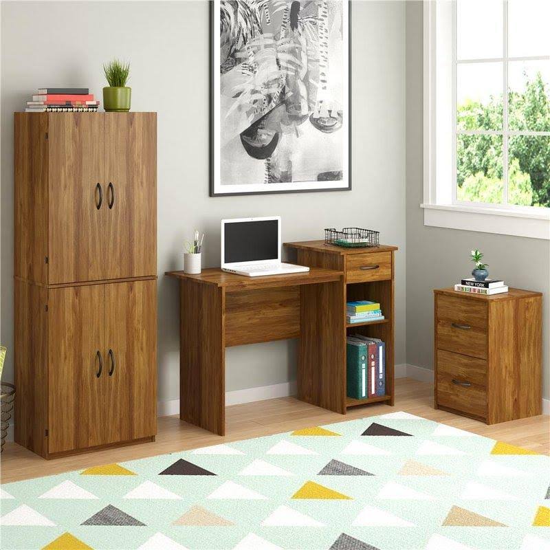 2 Drawer File Cabinet Black Oak W86206