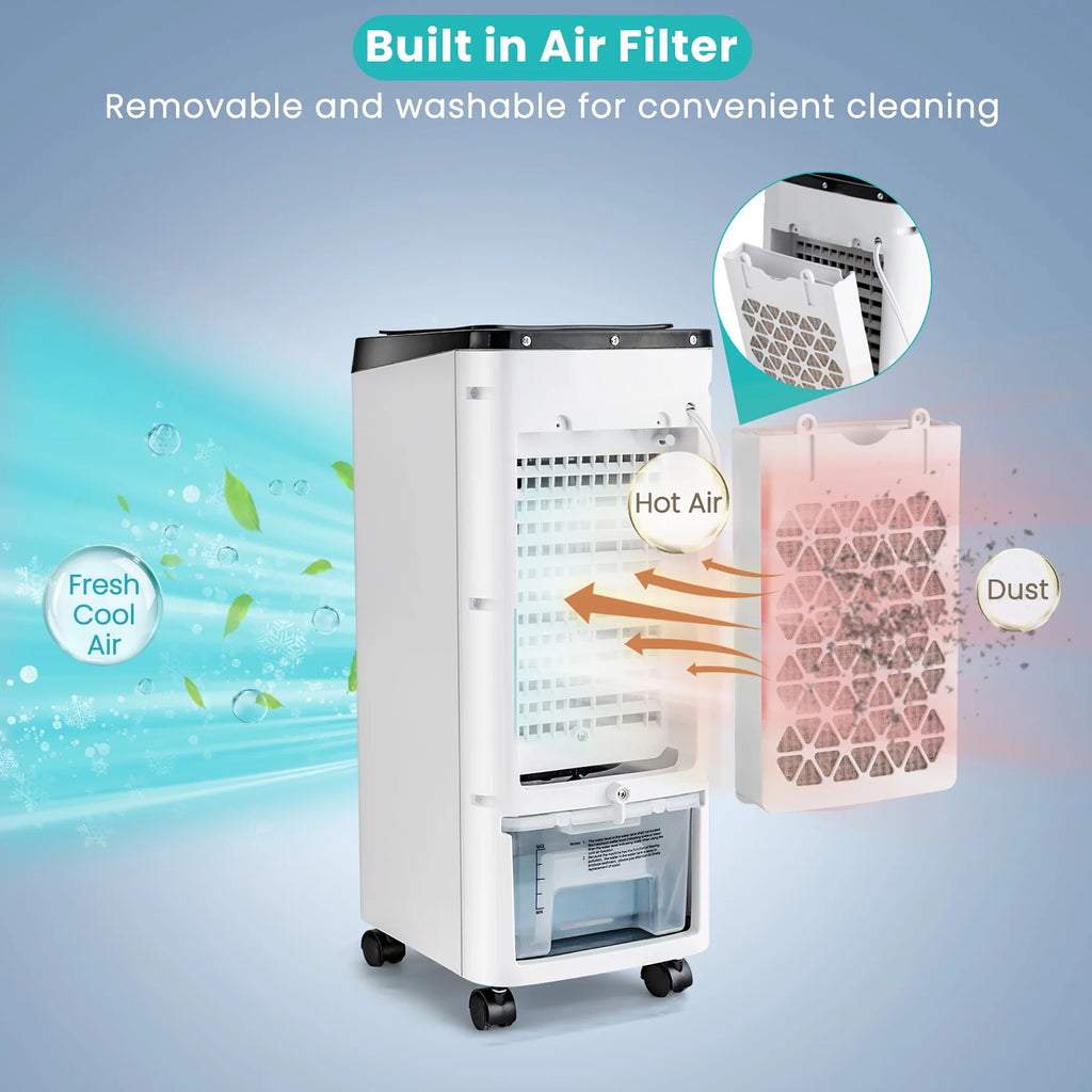 4-in-1 Evaporative Air Cooler with Fan Humidifier K317749