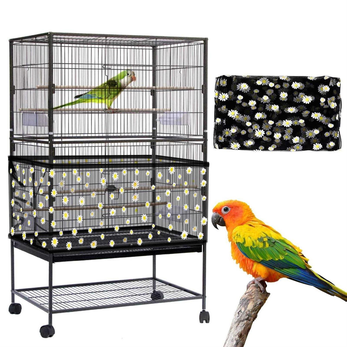 Large Adjustable Soft Airy Nylon Mesh Bird Cage Cover L14765