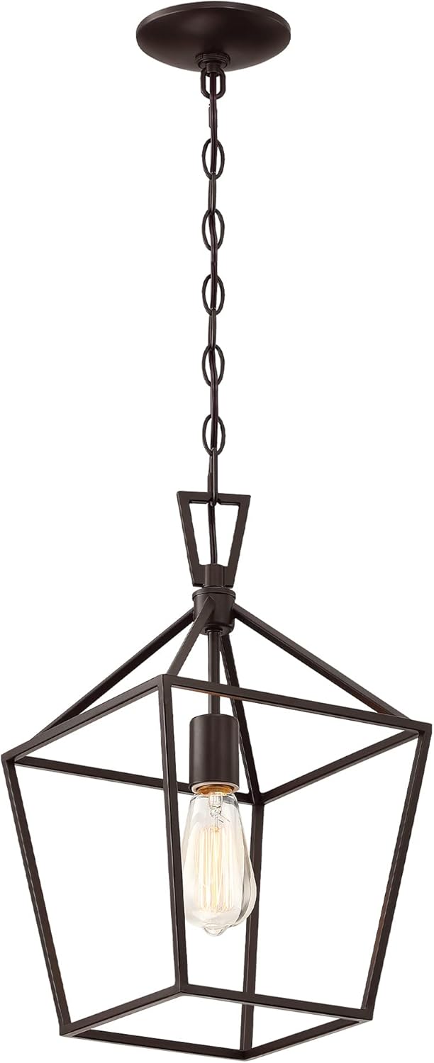 Polished Nickel Finish Small Cage Pendant Light K90789