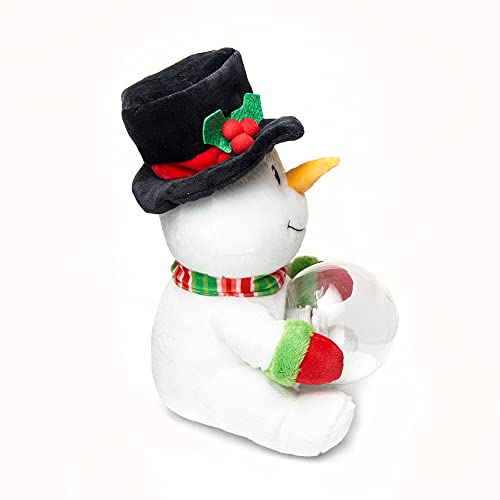 Animated Christmas Snowman LED Light Plush Toy 12 Inches X9161