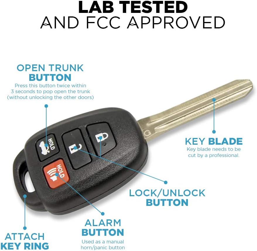 Keyless Entry Remote Car Key (2 Pack) W17230