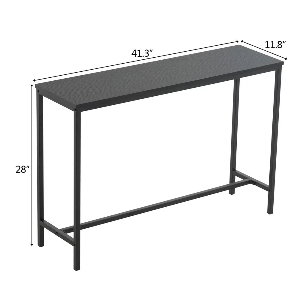 Modern Console Sofa Table Black Oak C378591
