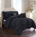 10-Piece Pleated Comforter Set King/Cal King Black H882955