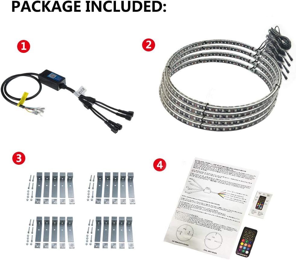 17inch Double Row Wheel Ring Light Kit with Turn Signal and Braking T40150