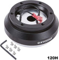 Black Aluminum Steering Wheel Hub Adapter Quick Release Boss Kit S77434