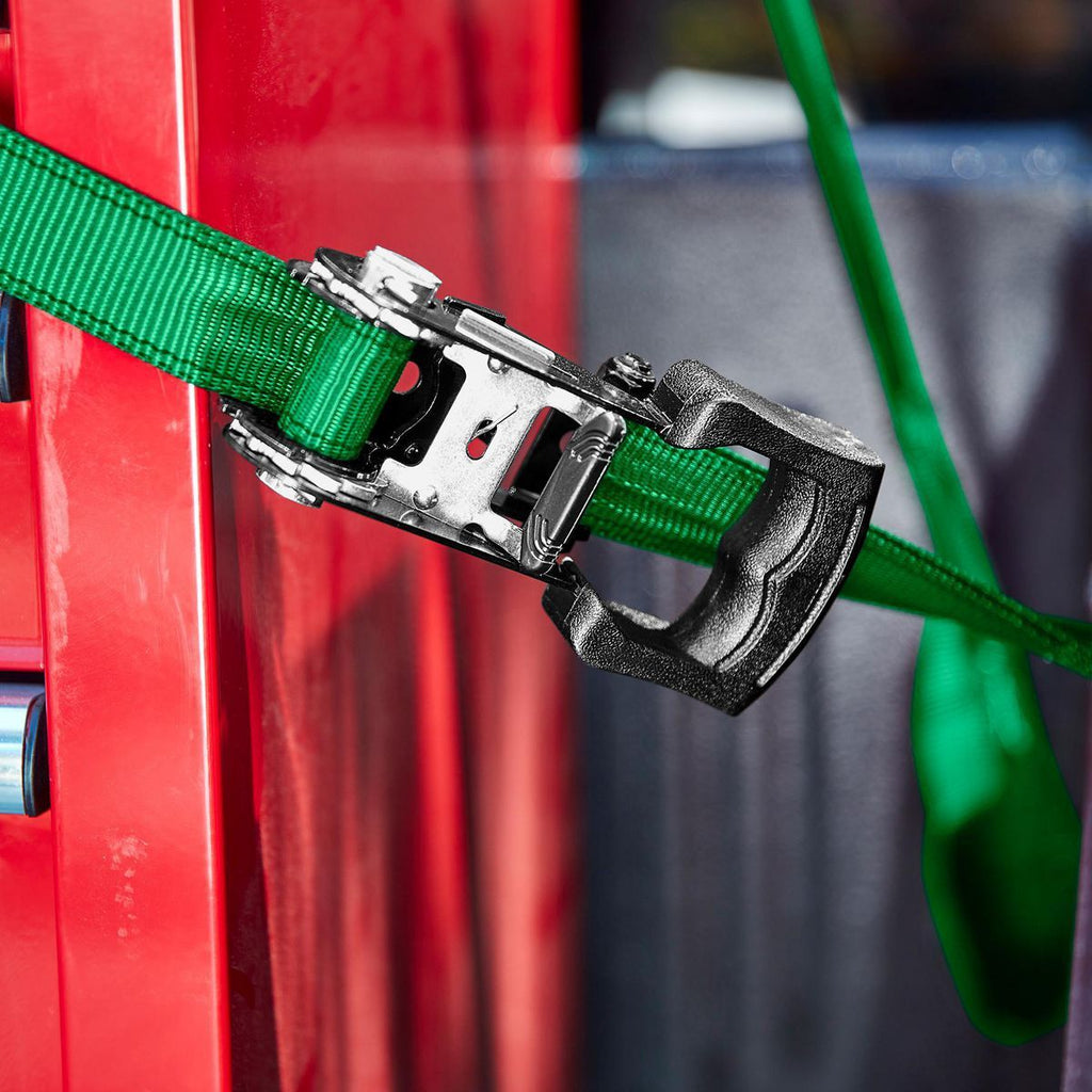 700 lb. Capacity 1-1/4 in. x 16 ft. Ratcheting Tie-Downs 2-Pack D689