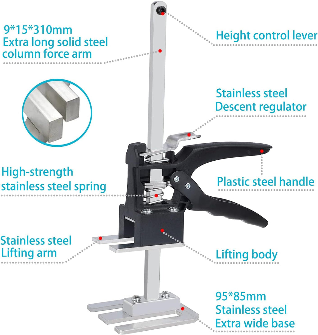 Arm Jack 2 Pack, 12 Inch Lever Arm Lifter with Level Ruler, Hand Jack Lift Tool G350