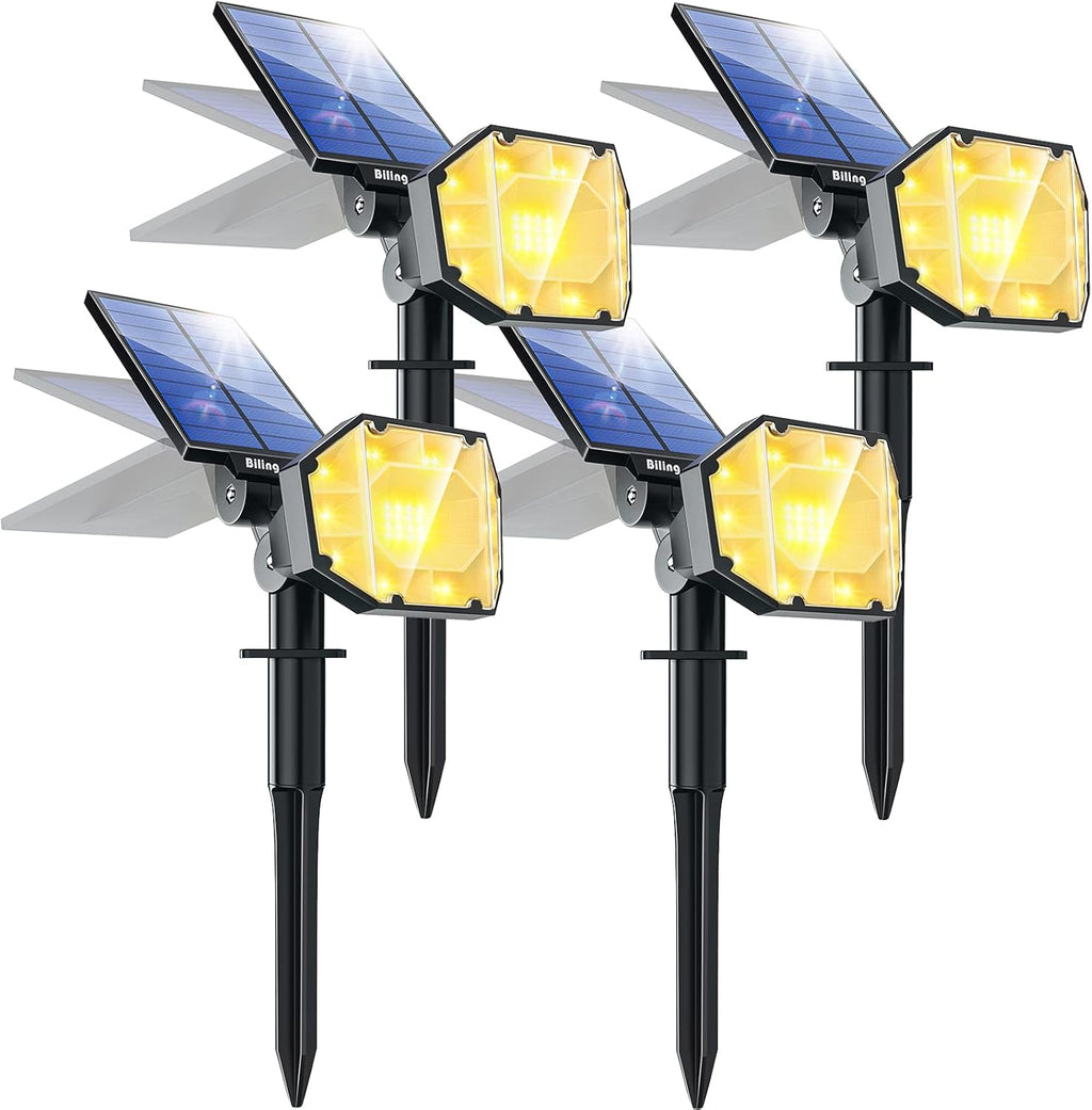 30 LED Solar Landscape Spotlights 4 Pack Warm White O112304