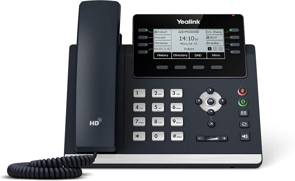 IP Phone, 12 VoIP Accounts, 3.7-Inch Graphical Display, Dual-Port Gigabit Ethernet, PoE I89390