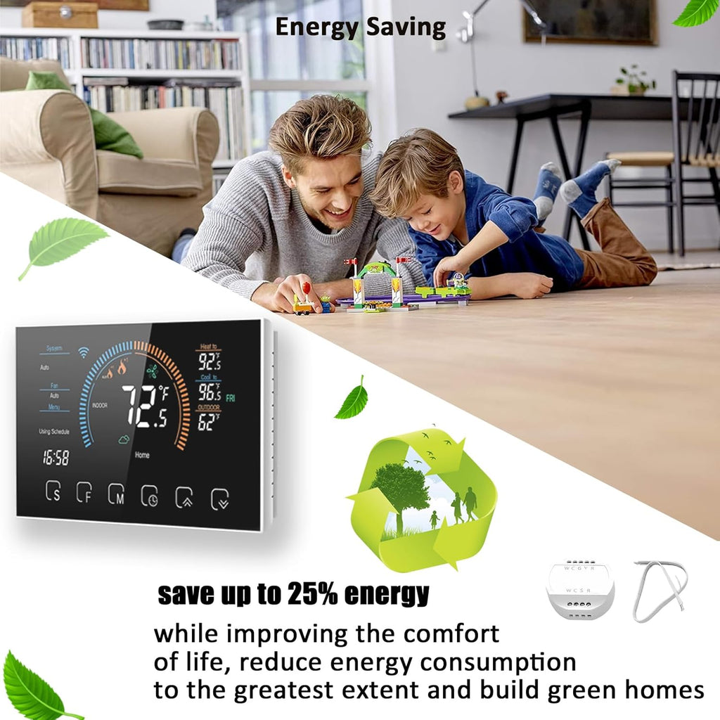 Digital WiFi Thermostat with App and LCD Color Screen W9698