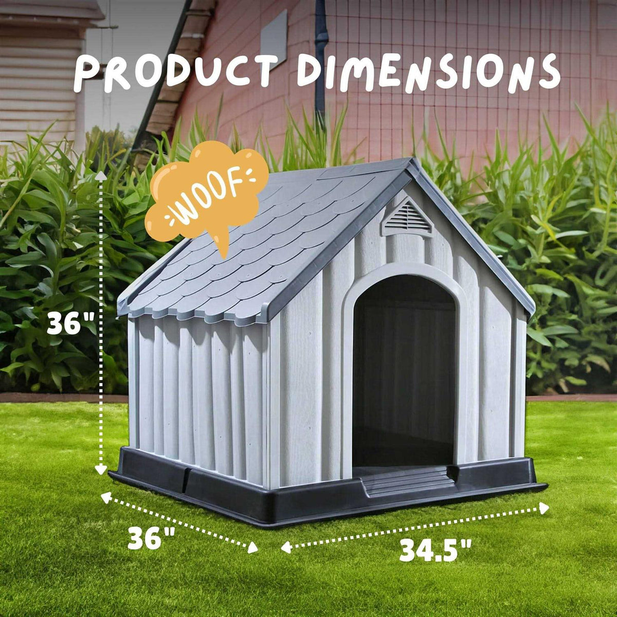 Large Waterproof Outdoor Dog Kennel Y817970