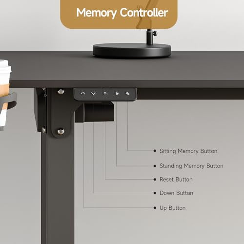 Electric Stand Up Desk Adjustable Height 71x43 Inches L Shaped A6183