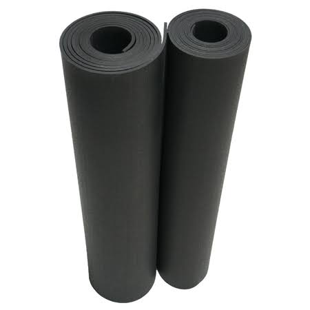Black Rubber Garage Flooring Sheets and Rolls 3/8 in. T x 4 ft. W x 4 ft. L J83120
