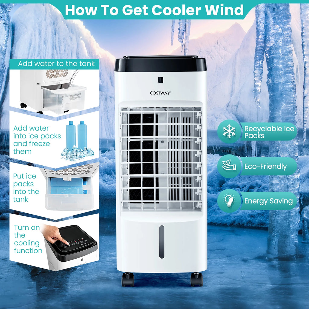 4-in-1 Evaporative Air Cooler with Fan Humidifier K317749