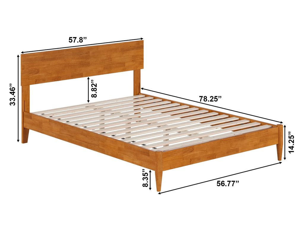 Solid Wood Low Profile Platform Bed B1113