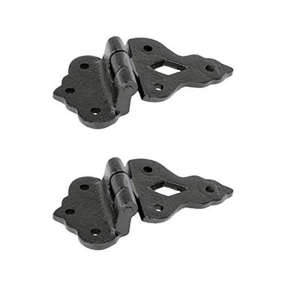 Black Wrought Iron Cabinet Hinge 3/8 In Offset Pack Of 2 U386