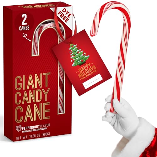2 Pack 10 Inch Individually Wrapped Peppermint Candy Cane Sticks U44659