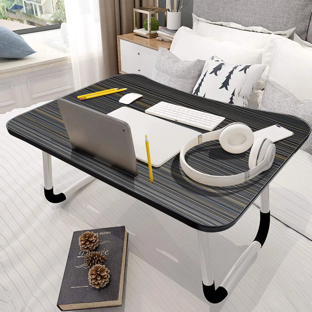 Portable Lap Desk with Cup Slot Black Y141837