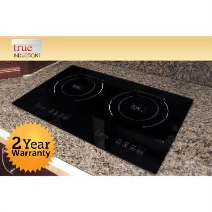 Built-in 23-inch Dual Induction Cooktop Glass-Ceramic Top J9338
