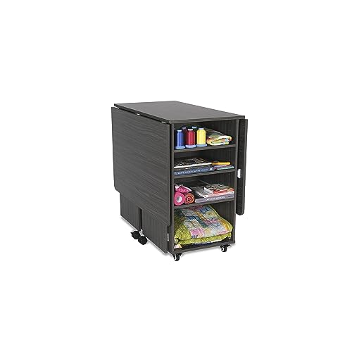 Ash White Cutting Table with Storage Q675